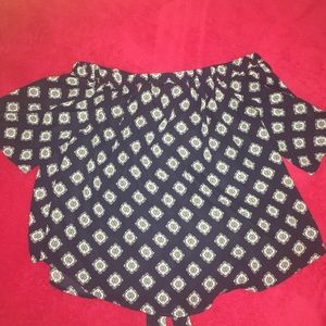 fancy, light off shoulder blouse